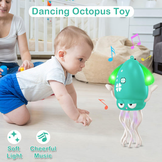 Plnmlls Dancing Octopus Toy with LED lights and music for sensory play