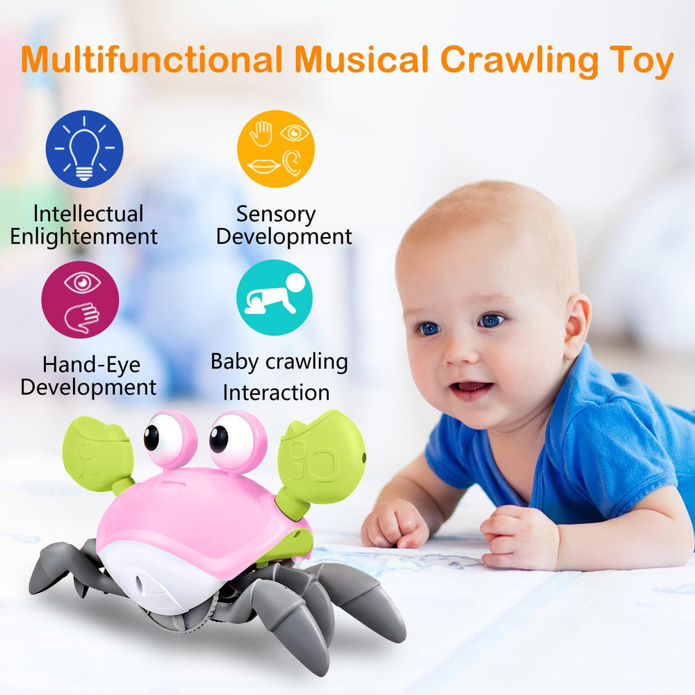 Plnmlls Music and LED Crab Toy boosts playful exploration.
