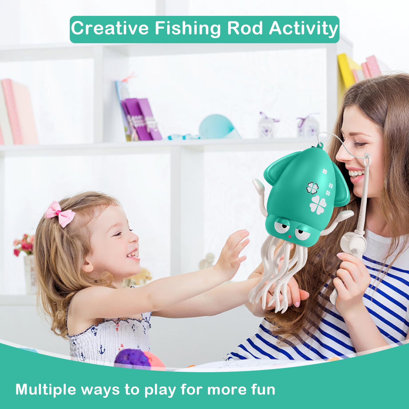 Plnmlls Octopus Toy with soft crinkle tentacles for tactile exploration