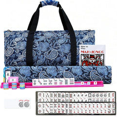 Ploomi American Mahjong Tiles Set with 166 white tiles for clear visibility.