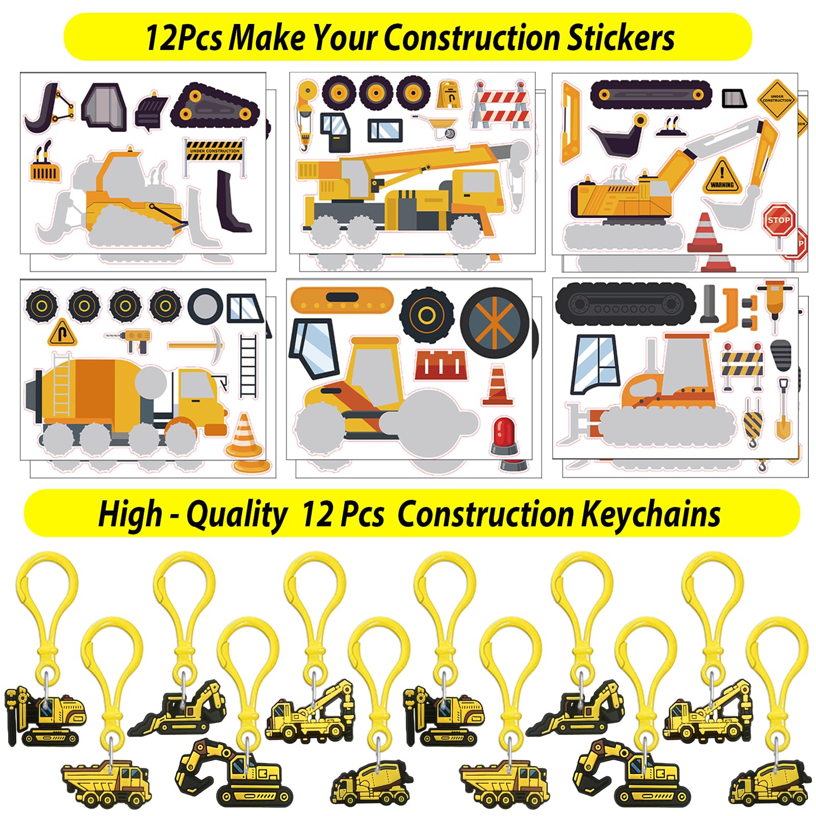 PLOUGVI construction kit Make-a-Face stickers for DIY crafts.
