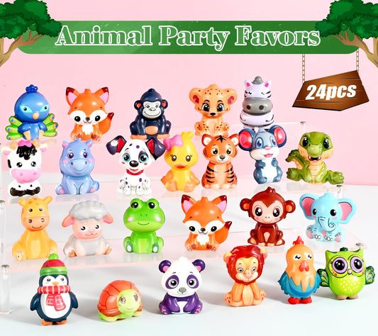 Plougvi 24pcs animal squishy lion promotes imaginative play and classroom rewards
