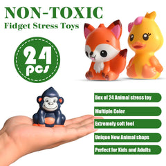 Plougvi 24pcs animal squishy monkey aids hand-eye coordination through play