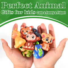 Plougvi 24pcs animal squishy zebra ideal for rewards and stocking stuffers
