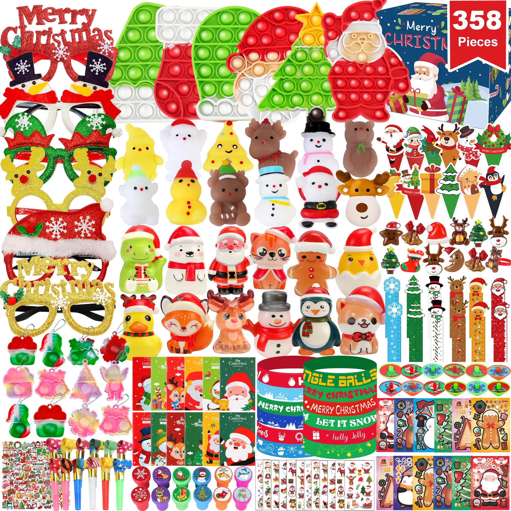 PLOUGVI 358PCS Christmas favors box for easy party planning and gifts.