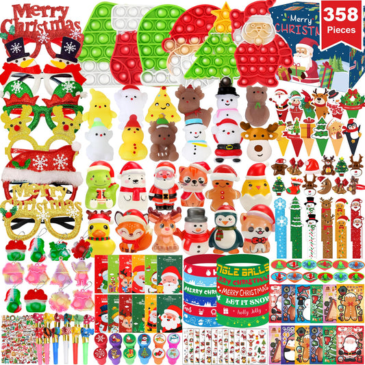 PLOUGVI 358PCS Christmas favors box for easy party planning and gifts.