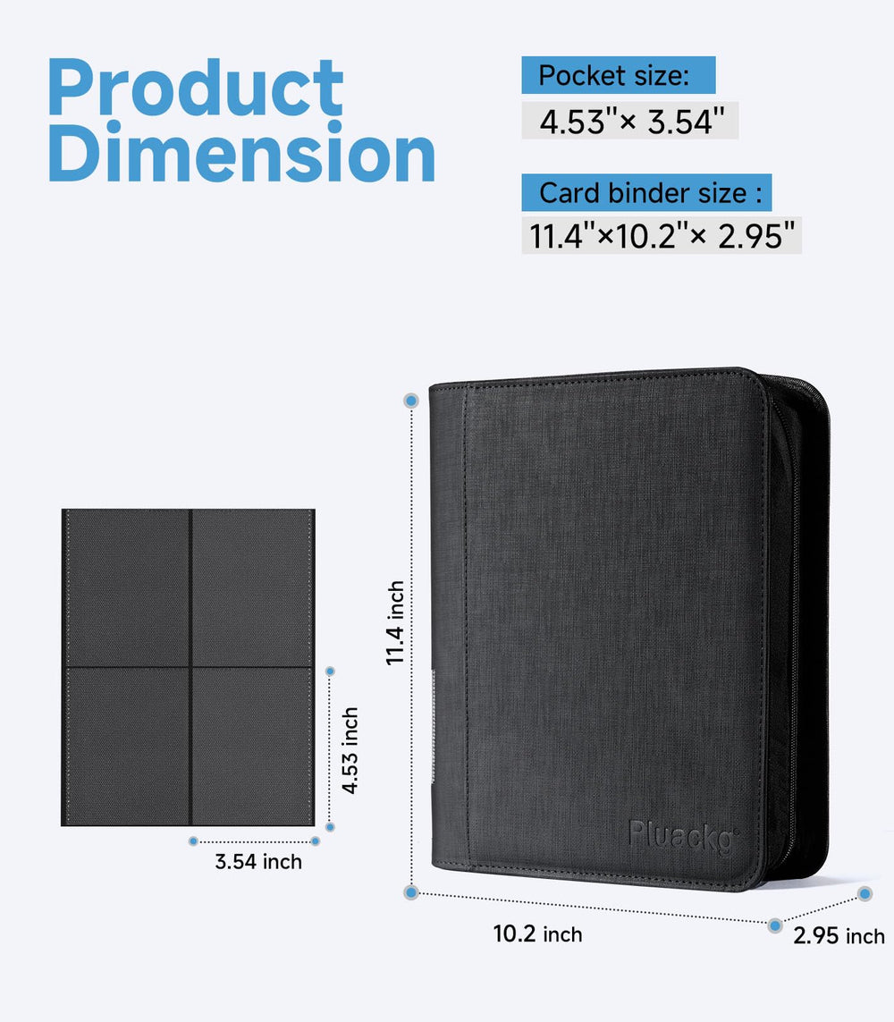 Pluackg Toploader Card Binder holds up to 160 sleeved cards securely