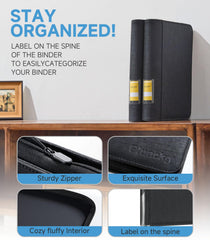 Pluackg Toploader Card Binder zipper closure protects cards during travel