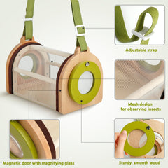 Plunack crossbody observation house enables hands-free learning.
