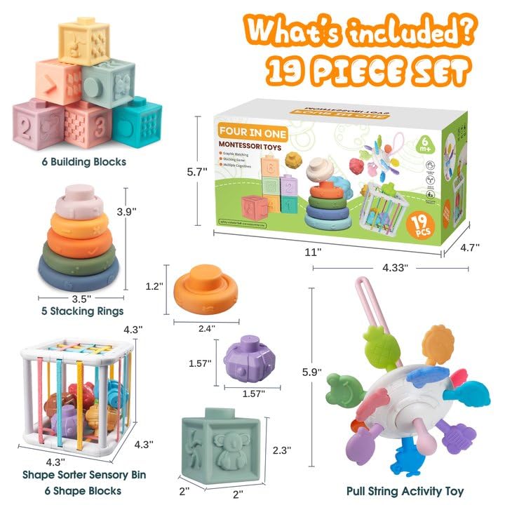 Plunack stackable rings designed for squeezing, stacking, and chewing