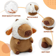 Plupiapio capybara plush with tiger hat for imaginative play