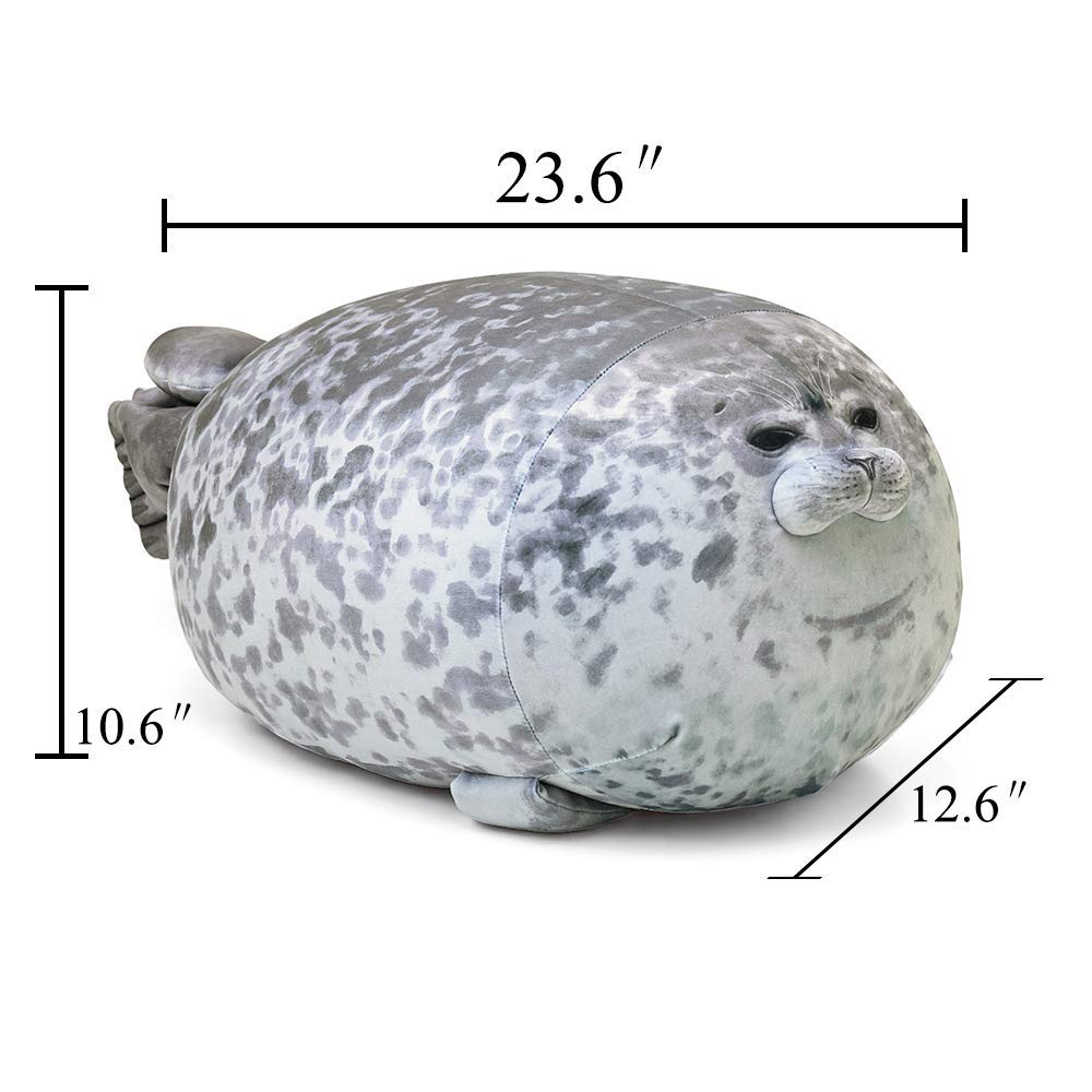 Plupiapio seal pillow features ultra-soft plush fabric for gentle skin contact.