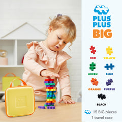 PLUS PLUS big pieces 15 inside ready for quick, mess-free construction