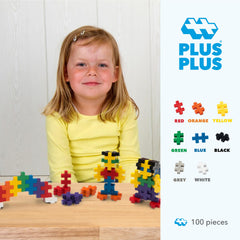 PLUS PLUS BIG preschool color recognition in a tactile building activity.