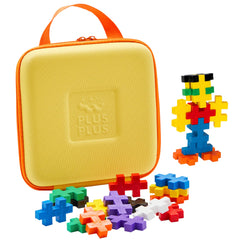 PLUS PLUS big travel case open with interlocking bricks for on the go play