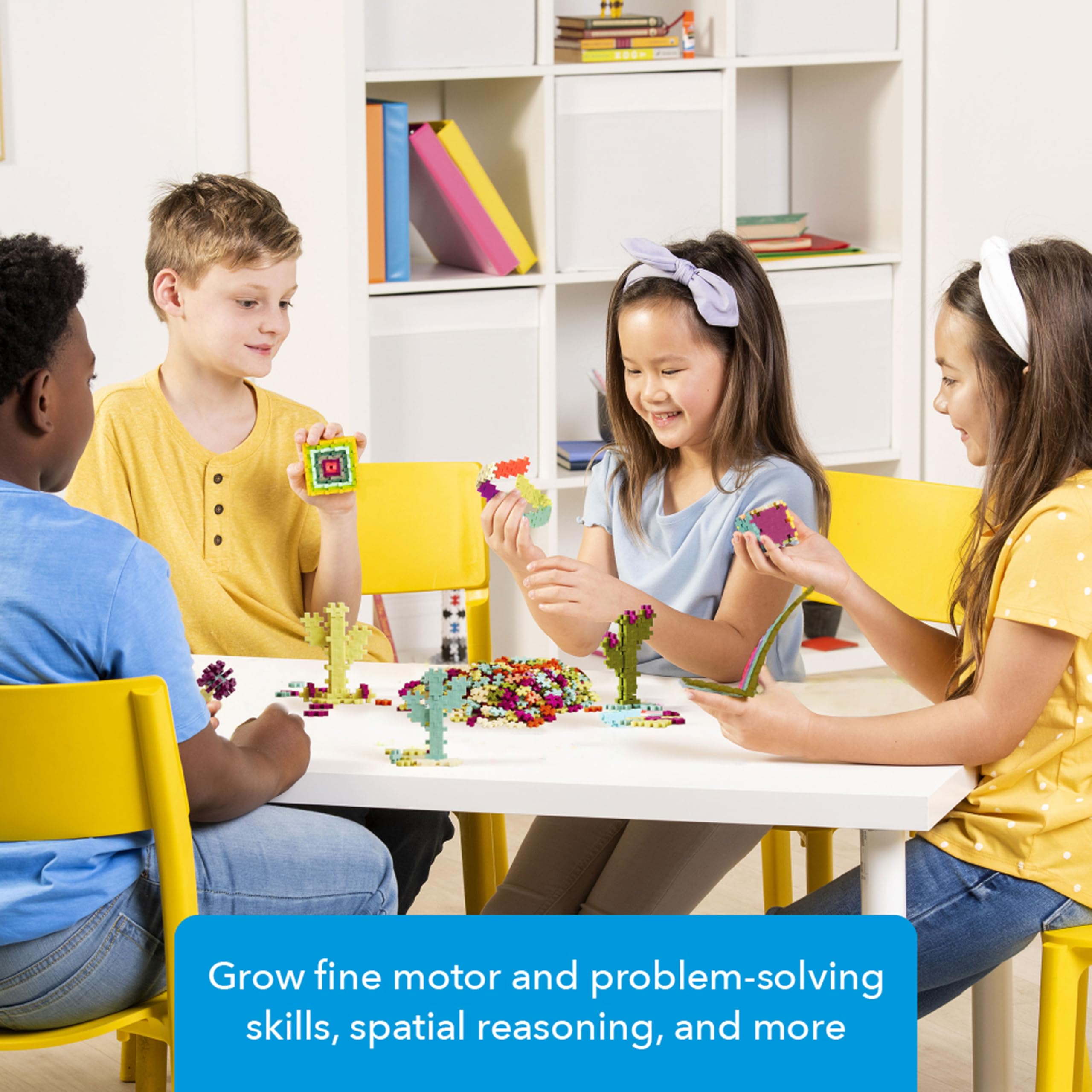 Kids connect Botanica pieces to form sequences, building fine motor skills and spatial awareness.