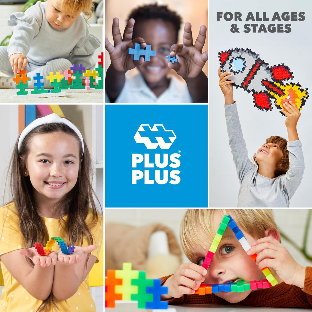 PLUS PLUS open-ended construction promotes fine motor skills and creative problem solving.