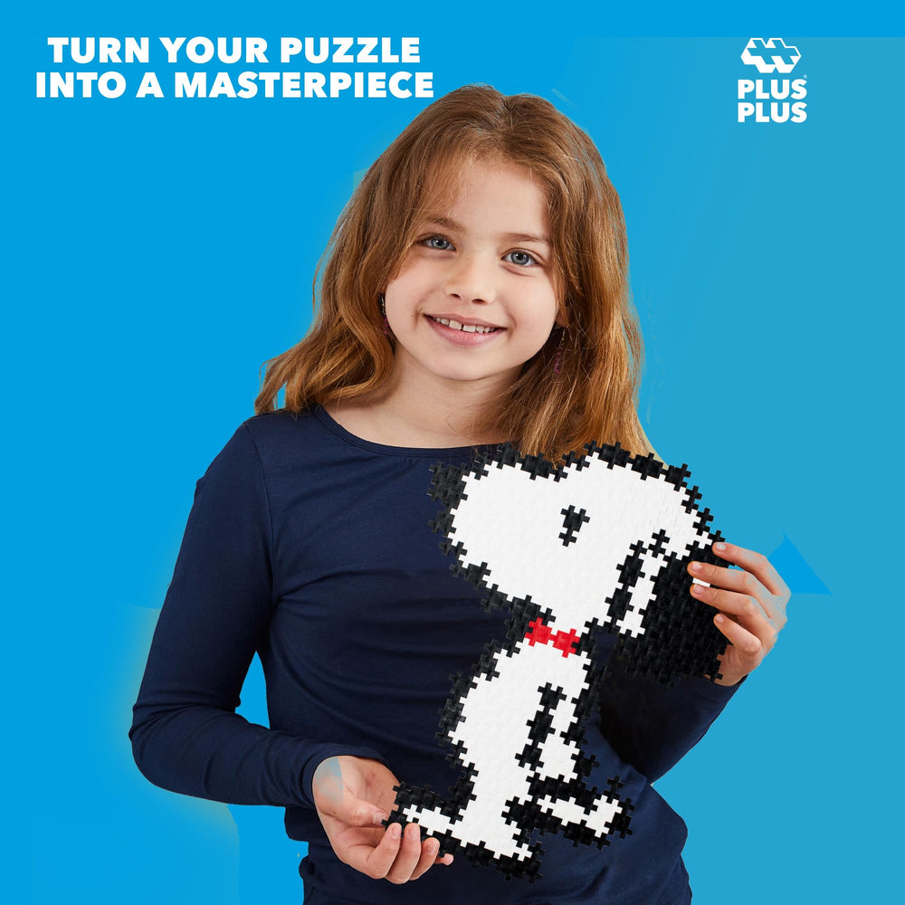Plus Plus Flying Ace scene with interlocking blocks for hands-on assembly.