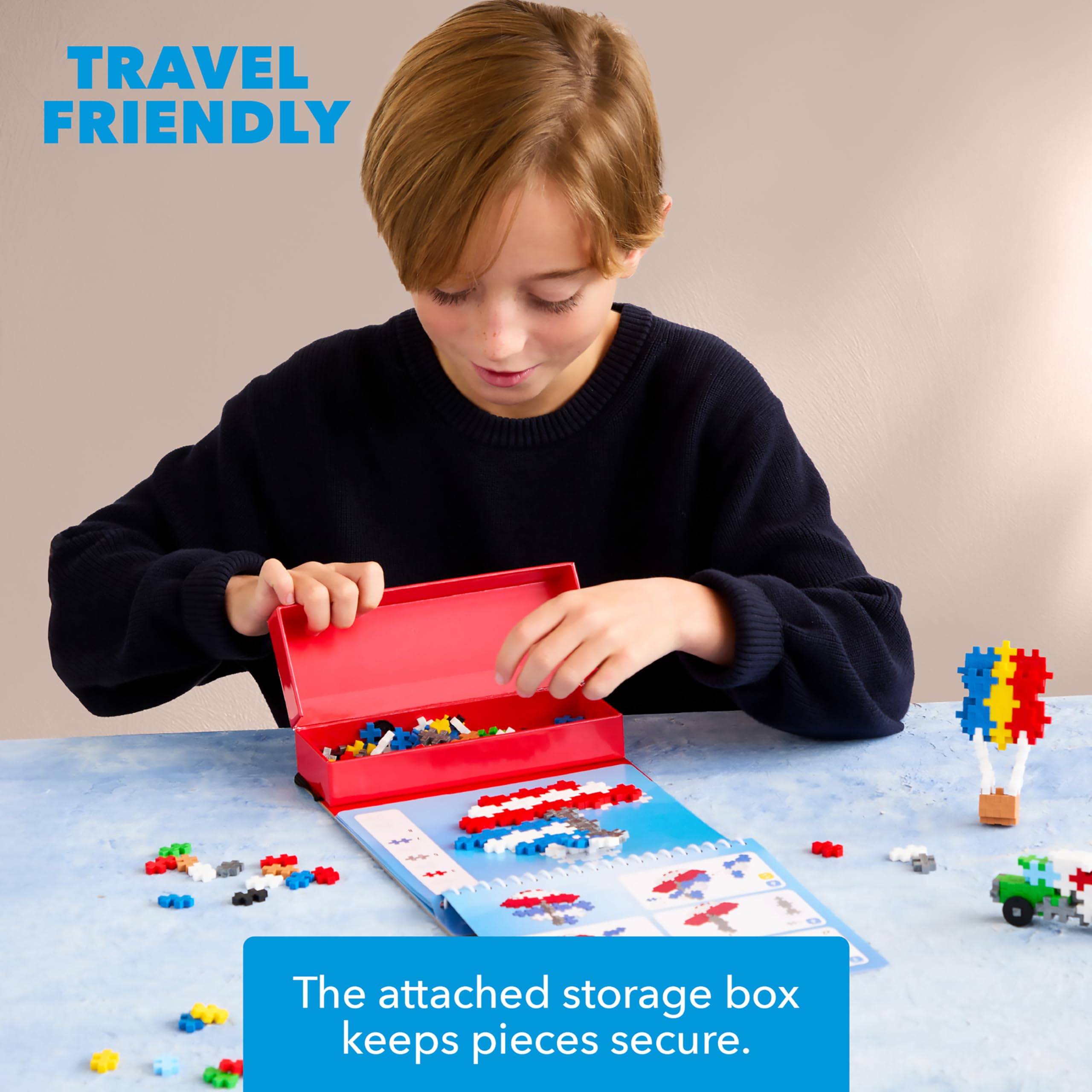 Plus Plus Puzzle by Number Sailboat design encourages imaginative play on journeys