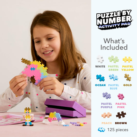 Plus Plus Puzzle by Number six designs showcase 2D and 3D building options
