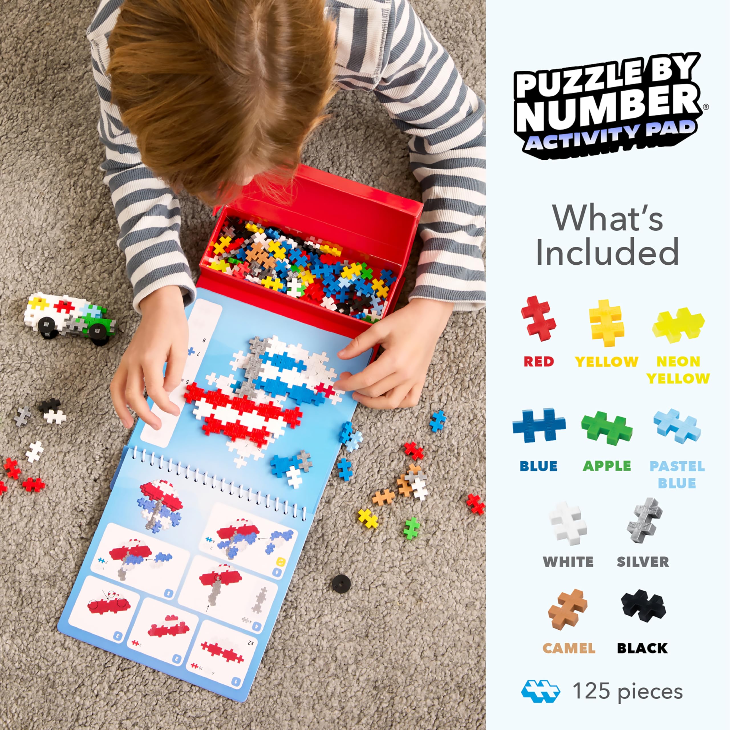 Plus Plus Puzzle by Number Truck design for busy hands during travel