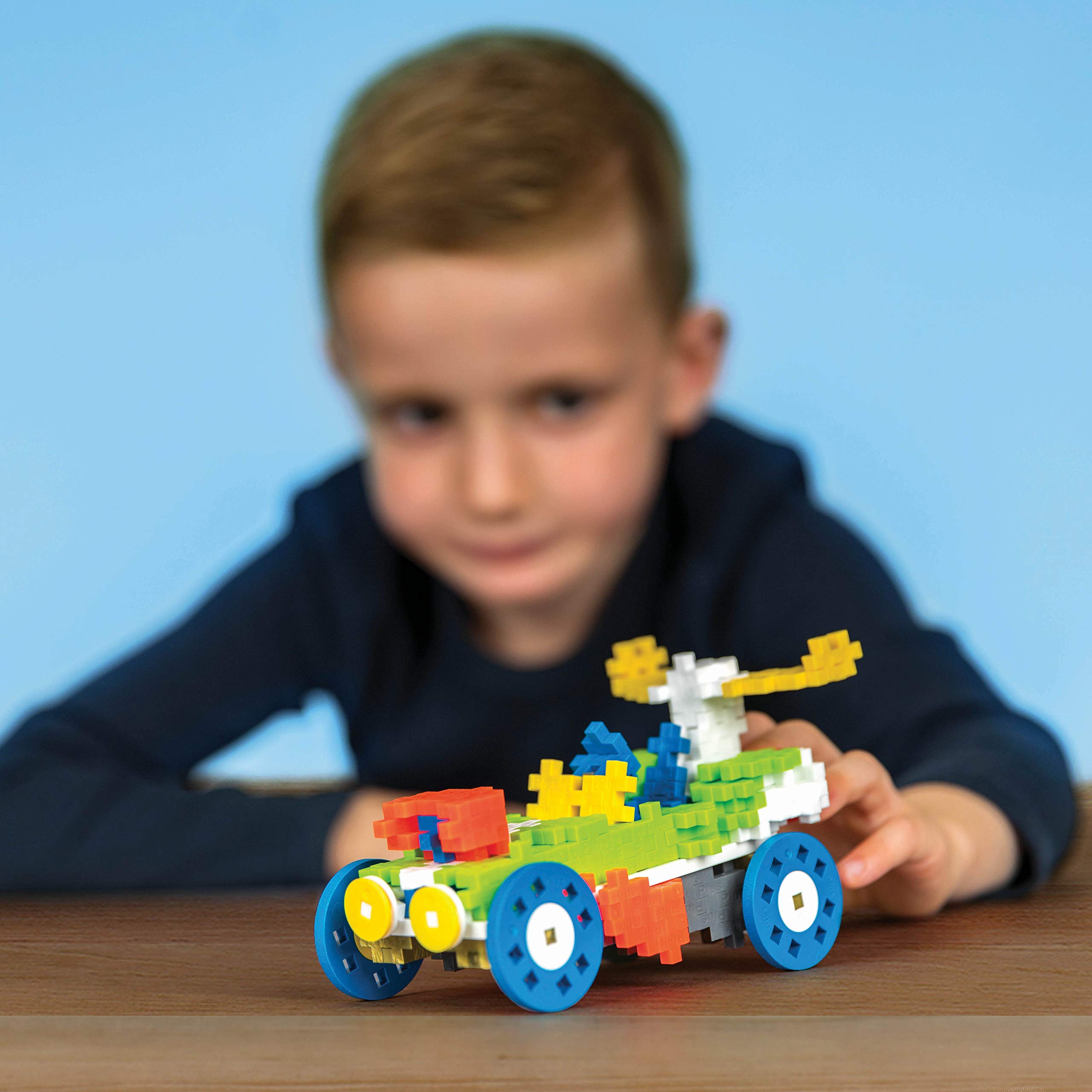 PLUS PLUS Vehicle baseplates shown for stable, extendable builds