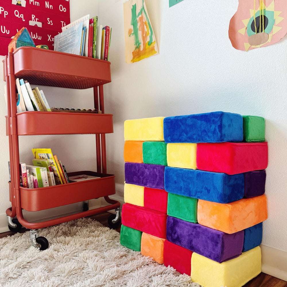 Plush Blocks huggable foam blocks invite cuddly tactile exploration
