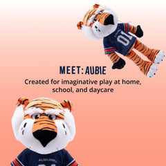 Plushible Aubie 14-inch back view emphasizes poseable, display-worthy mascot decor.