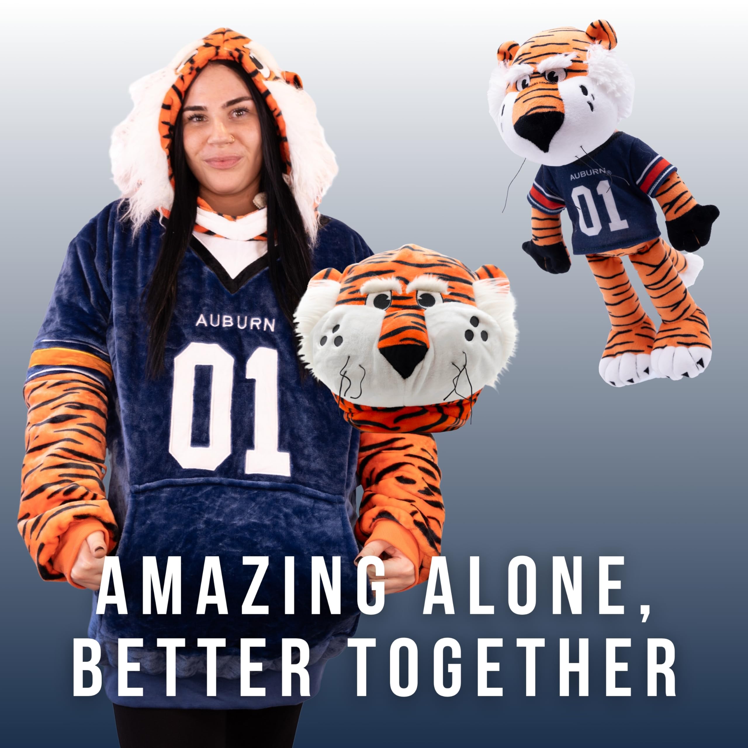 Plushible Aubie 14-inch soft-fabric texture ideal for hugs.