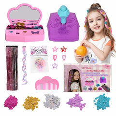 Pluspace Hair Gem Stamper Kit with mirror for quick on-the-go styling.