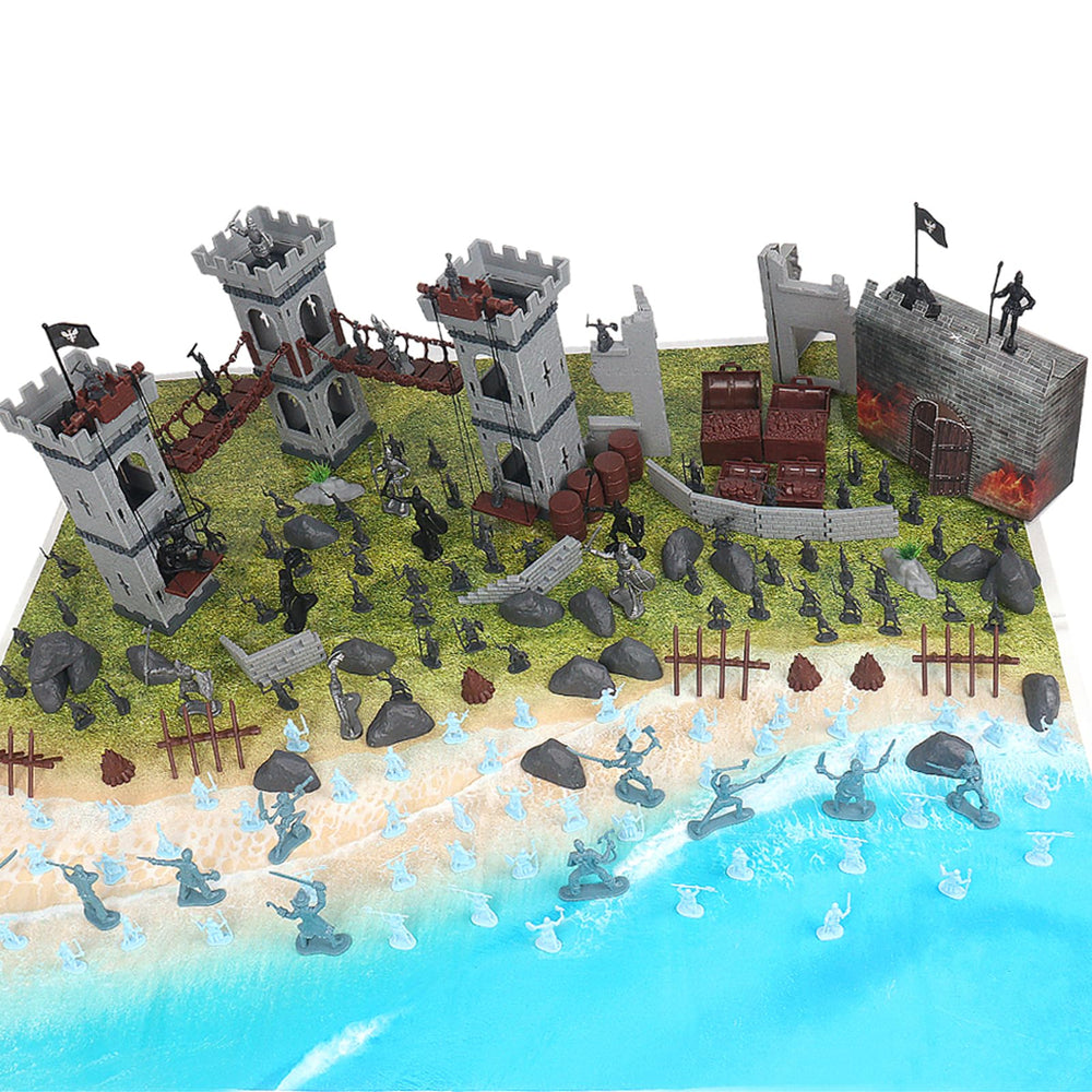 Plustopoy blue pirate figures inspiring cooperative storytelling