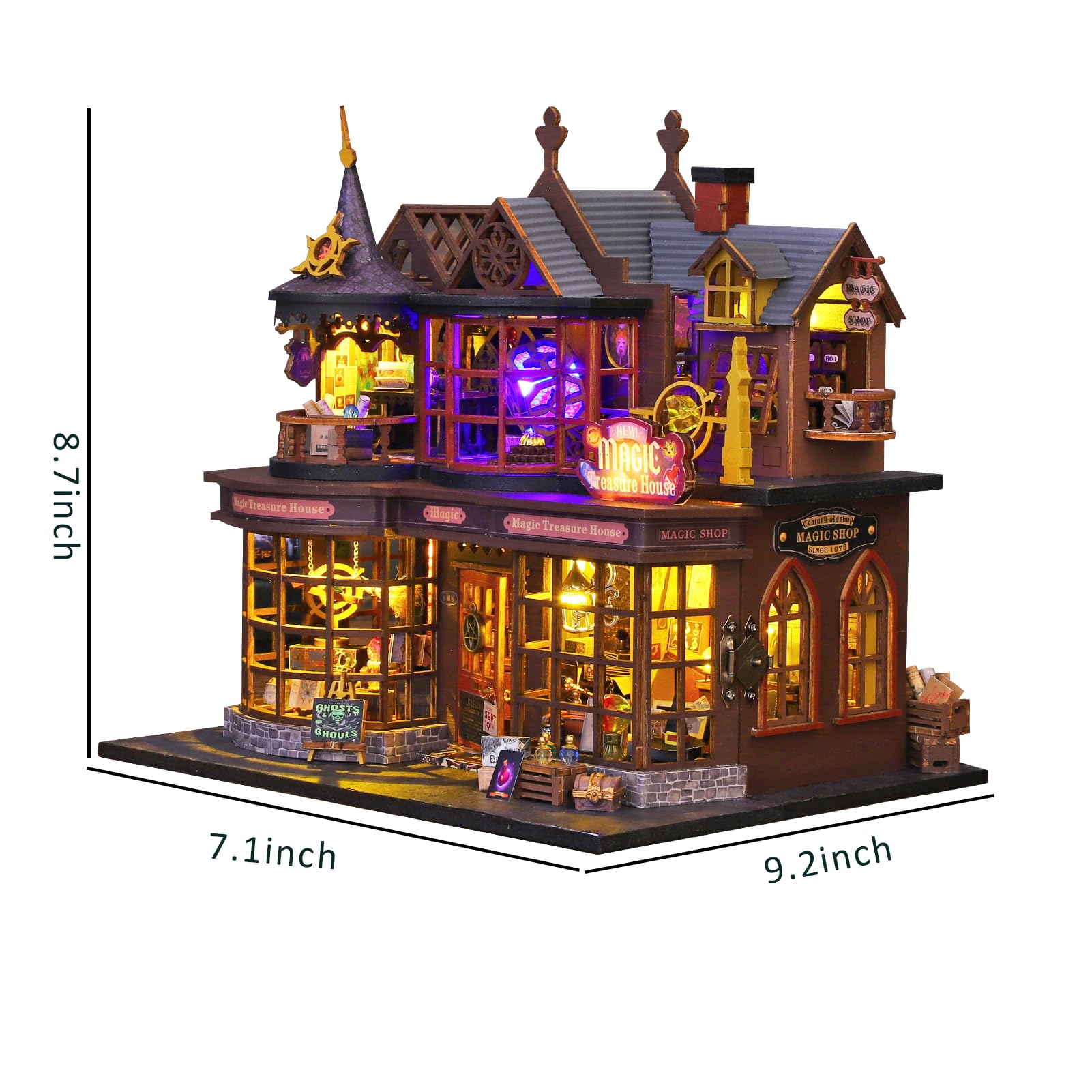 Plustopoy dollhouse display-ready after completion adds charm.