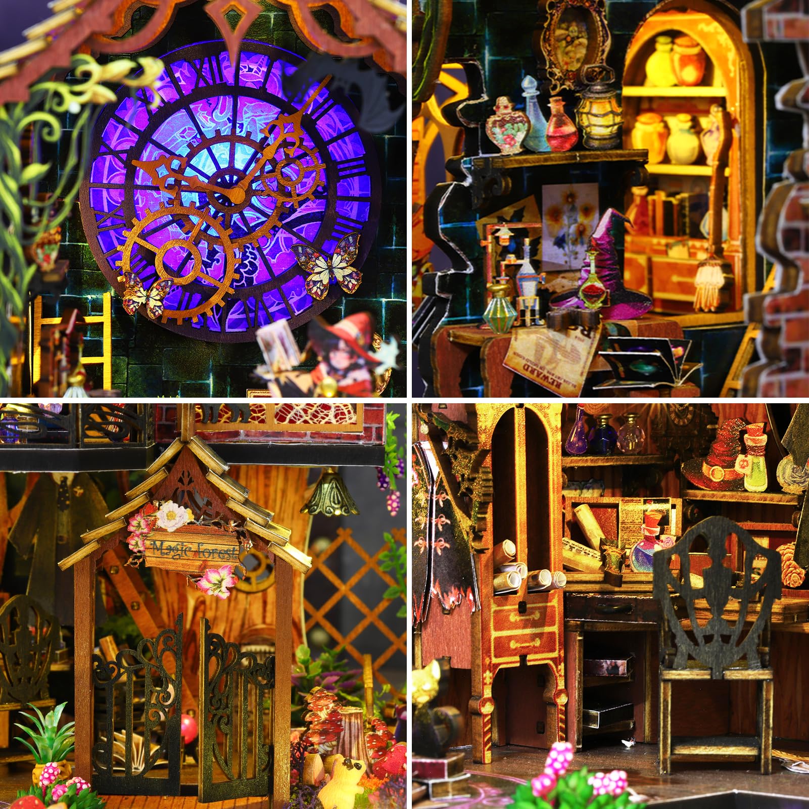 Plustopoy wooden dollhouse parts fit precisely for easy assembly