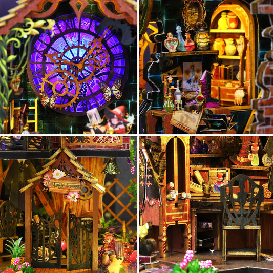Plustopoy wooden dollhouse parts fit precisely for easy assembly