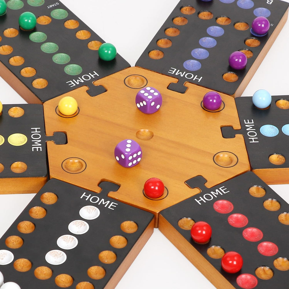 Plusvivo Marble Board Game pack includes 24 marbles and 12 dice for play