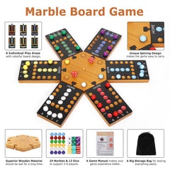 Plusvivo Marble Board Game close-up showing the splicing design in action