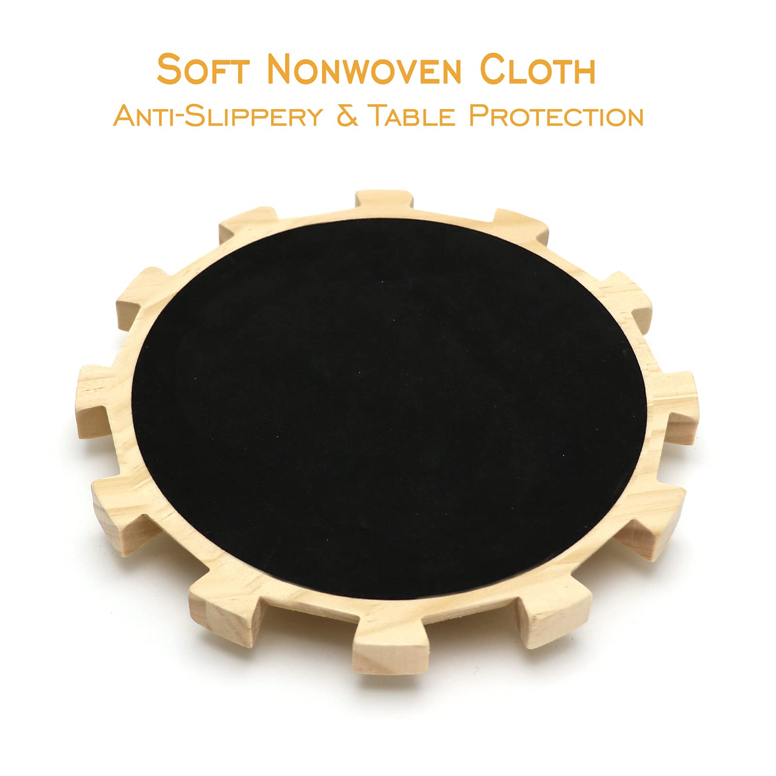 Plusvivo pine-solid hub material highlights sturdy construction for durable family game nights.