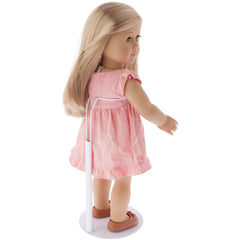 Plymor DSP-90W white doll stand base diameter provides stable support