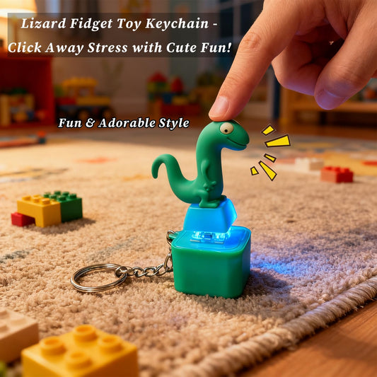 PMDYBY Lizard Keychain clicker sound and tactile feedback for focused, satisfying sensory moments.