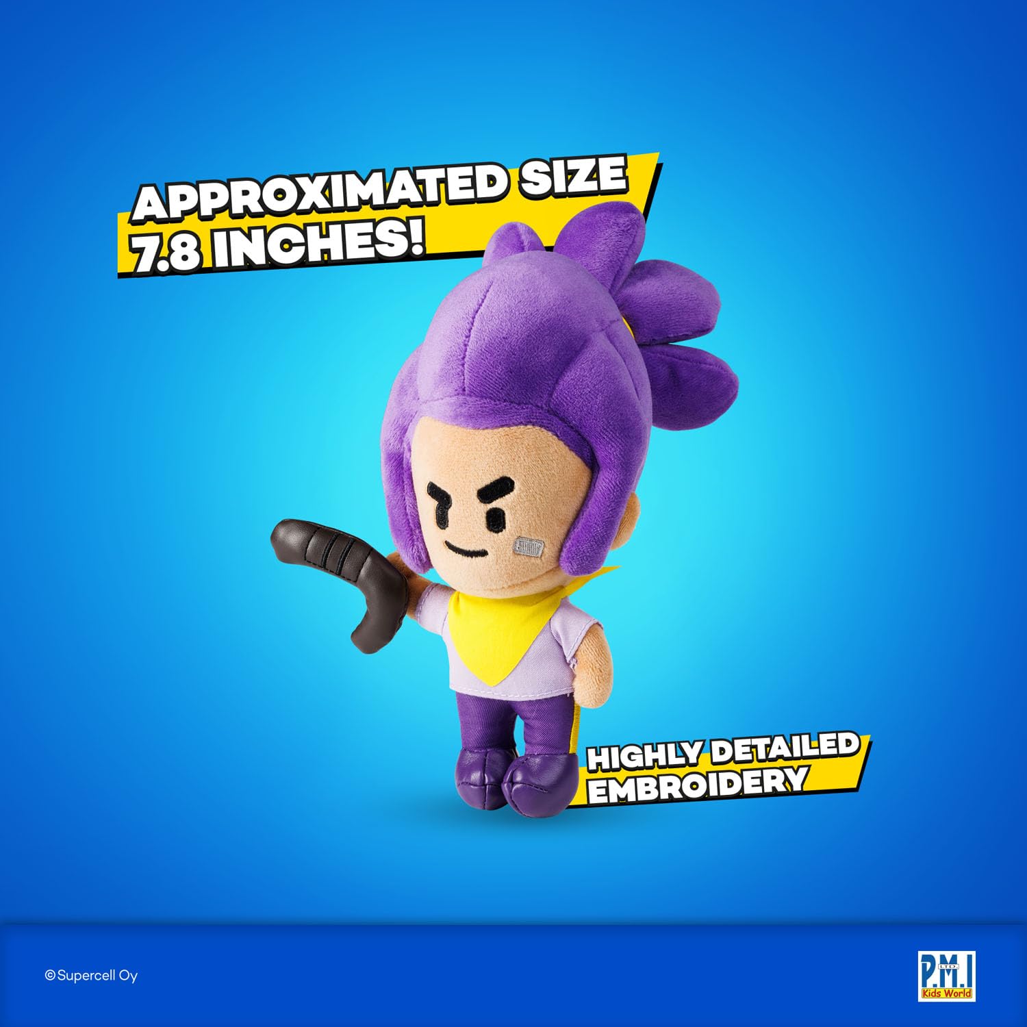 P.M.I. Brawl Stars plush collectible display piece for shelves