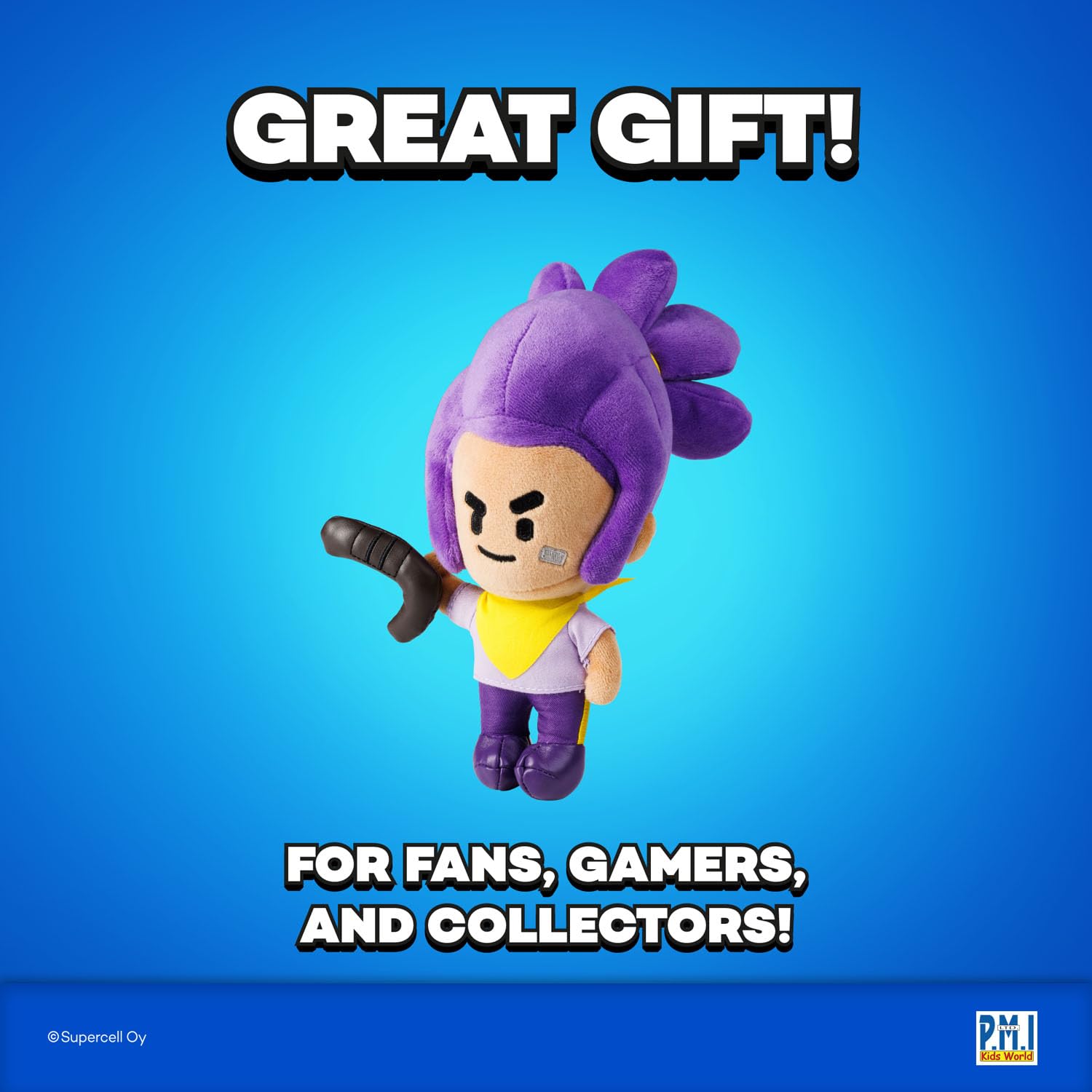 P.M.I. Brawl Stars plush stitching detail capturing character charm