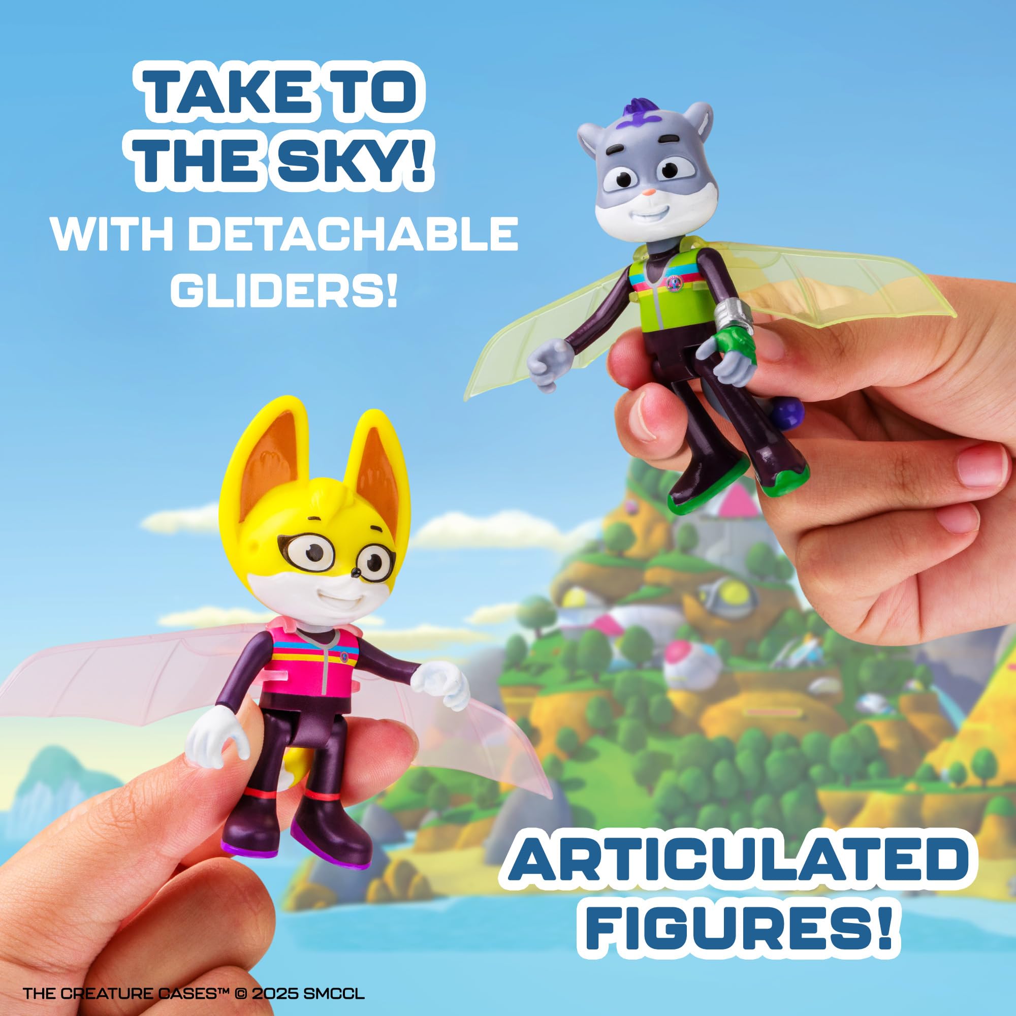 P.M.I. R.O.N. Jet Playset fits standard 3-inch Creature Cases figures for diverse adventures.