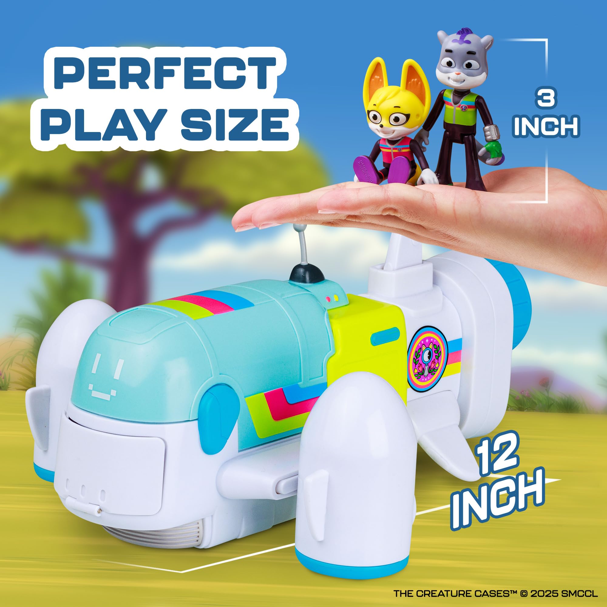 P.M.I. R.O.N. Jet Playset includes interactive zones for immersive play sessions.