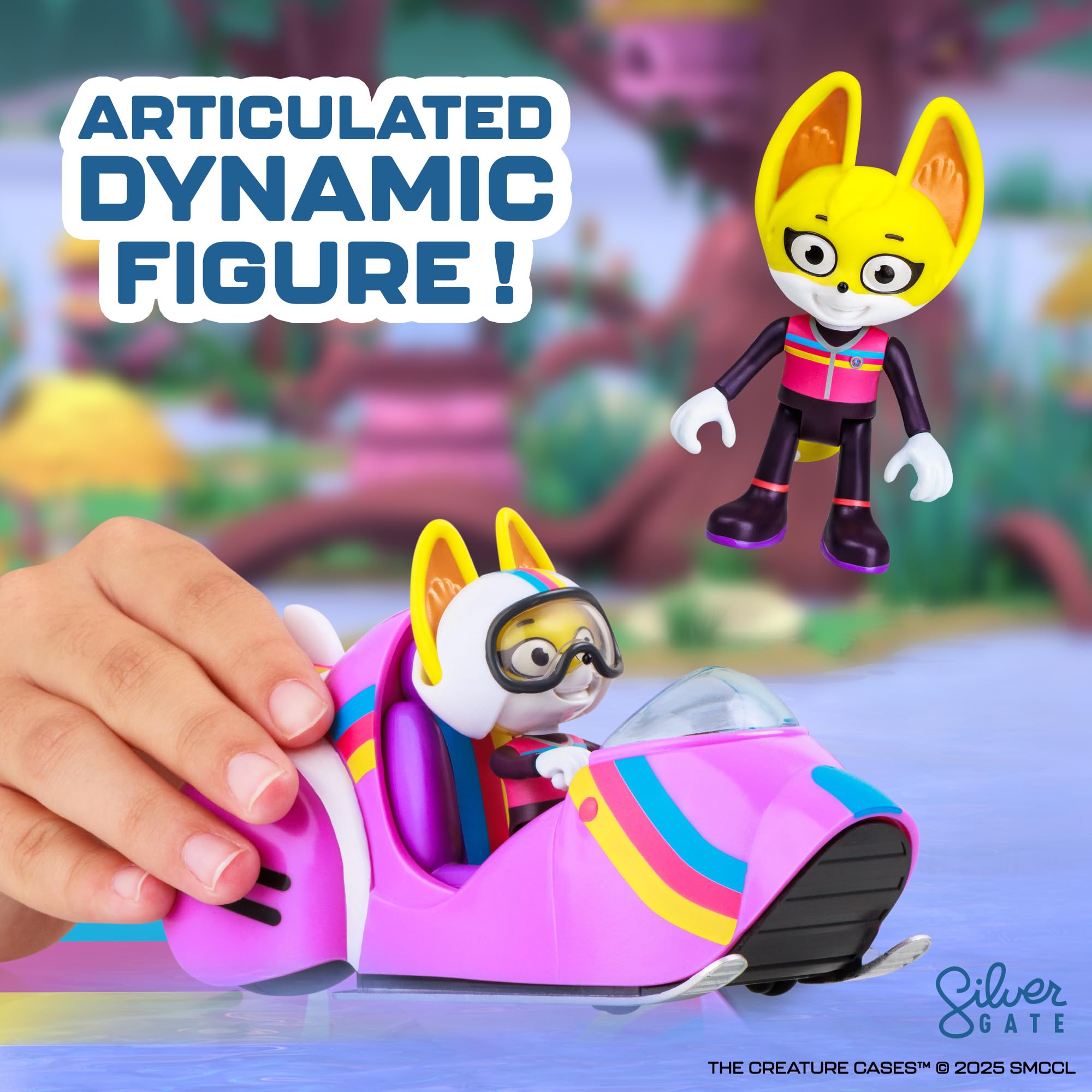 P.M.I. Creature Cases water motorcycle action-ready styling supports imaginative play.