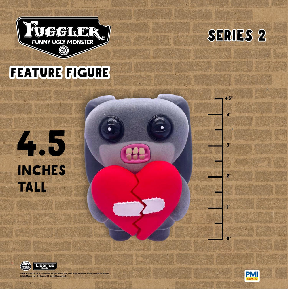 Fuggler figure on a shelf, ready-to-display collectible setup.