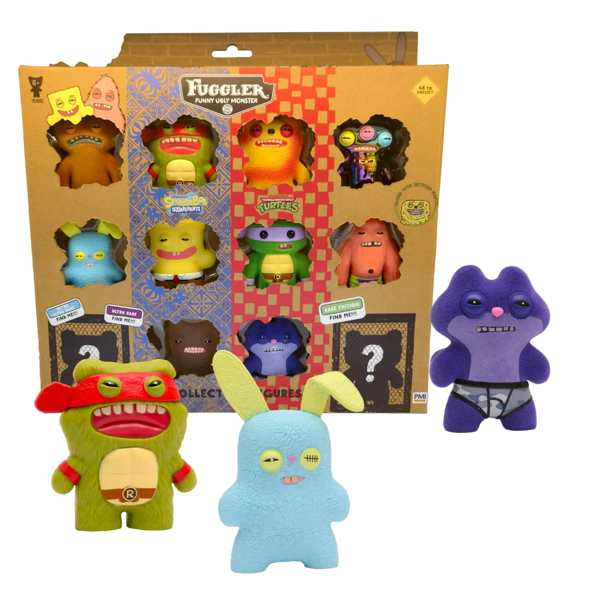P.M.I. Fuggler Series 2 12-pack front window box ready for display and conversation starters.