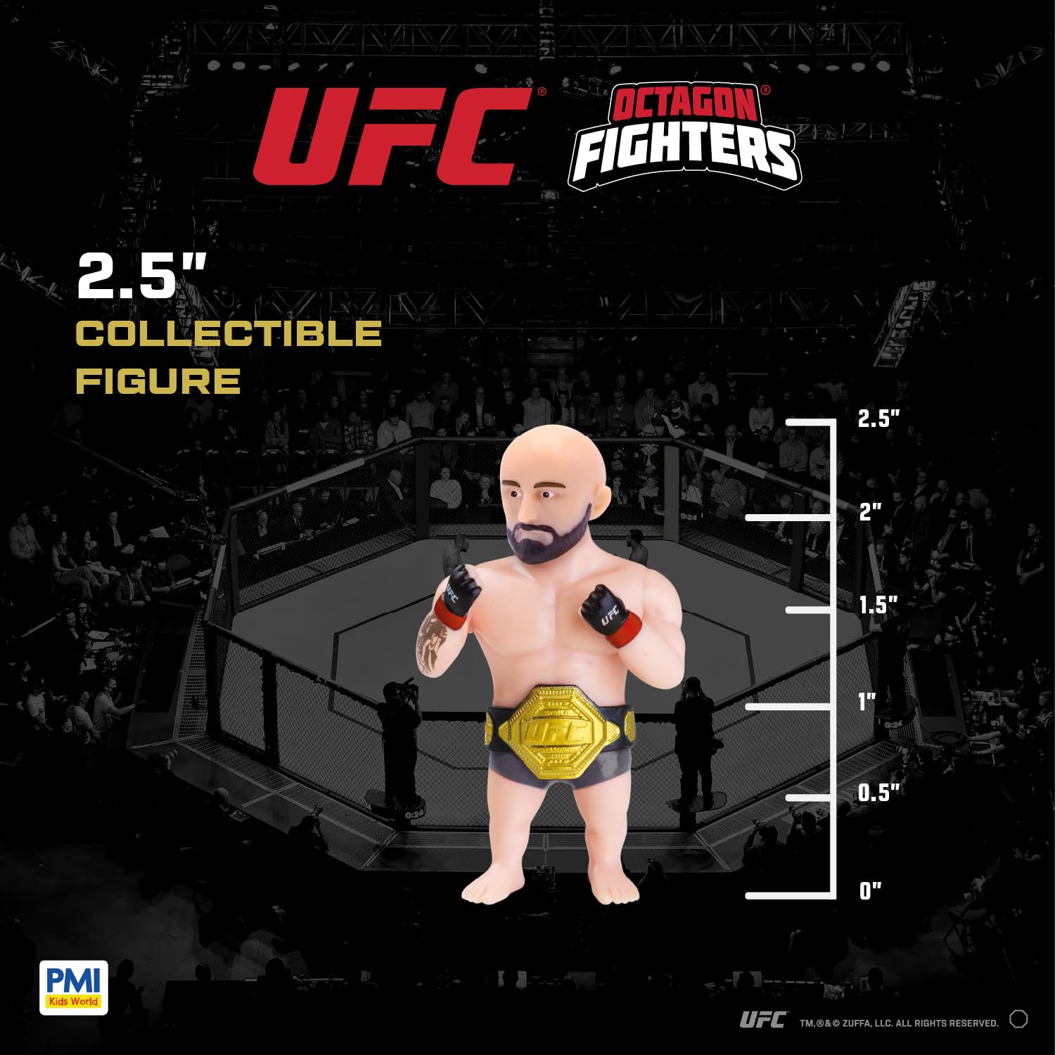 PMI UFC 2.5-inch Alex Pereira figure in fierce stance, ready for collection display.