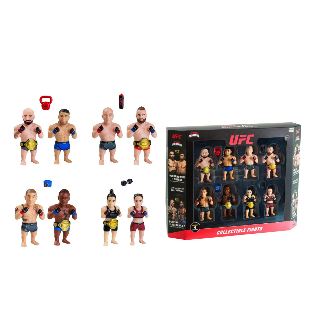 PMI UFC 2.5-inch Volkanovski figure in signature pose, ideal for display or desk.