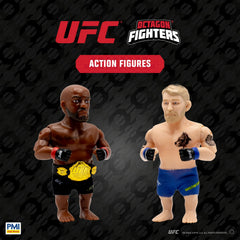 PMI UFC 4.5-inch Legendary Fights Ilia Topuria vs Max Holloway figure with articulated joints.