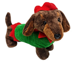 PMS Soft-fabric Weiner Dog plush close-up highlights comforting texture